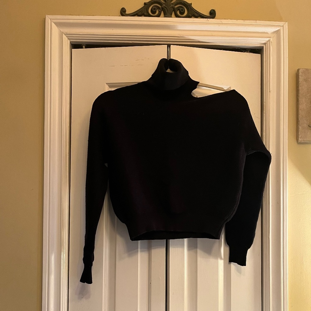 BCBGeneration Black off one shoulder sweater